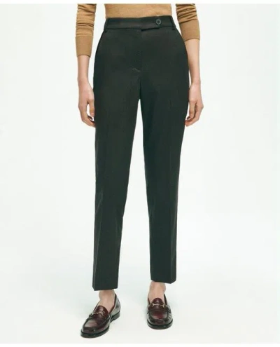 Brooks Brothers Wool Flannel Pants In Brown
