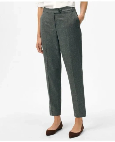 Brooks Brothers Wool Flannel Pants In Grey