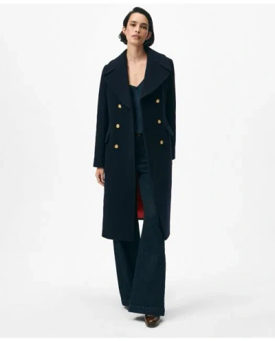 Brooks Brothers Wool Officer Coat In Navy