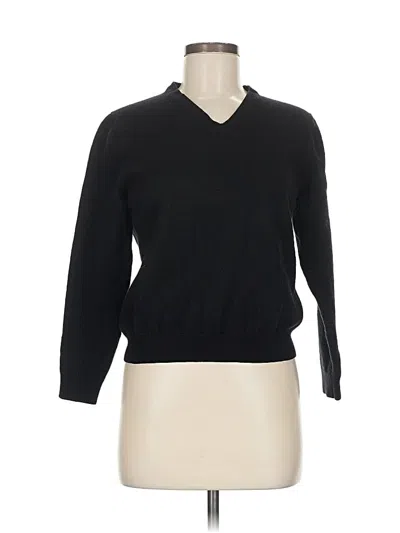 Pre-owned Brooks Brothers Wool Pullover Sweater In Black