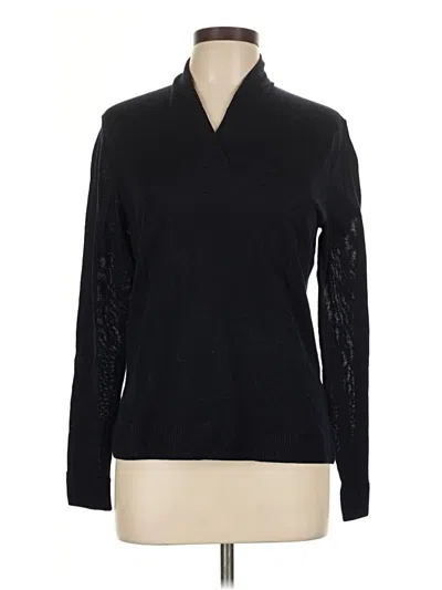 Pre-owned Brooks Brothers Wool Pullover Sweater In Black