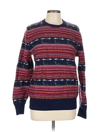 Pre-owned Brooks Brothers Wool Pullover Sweater In Blue