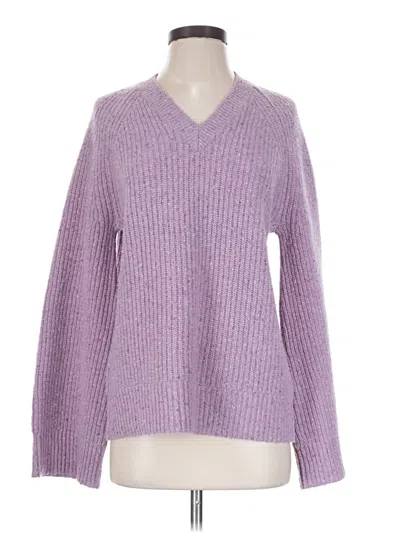 Pre-owned Brooks Brothers Wool Pullover Sweater In Purple