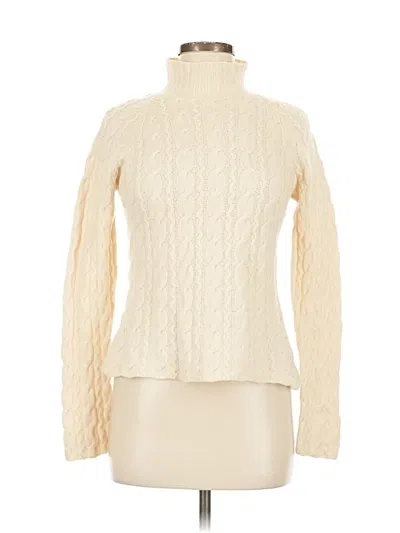 Pre-owned Brooks Brothers Wool Pullover Sweater In White