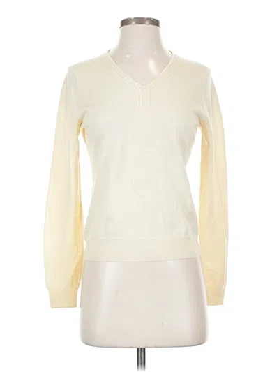 Pre-owned Brooks Brothers Wool Pullover Sweater In White