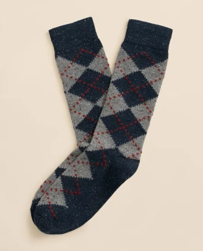 Brooks Brothers Wool-silk Blend Argyle Socks In Multi