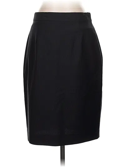 Pre-owned Brooks Brothers Wool Skirt In Black