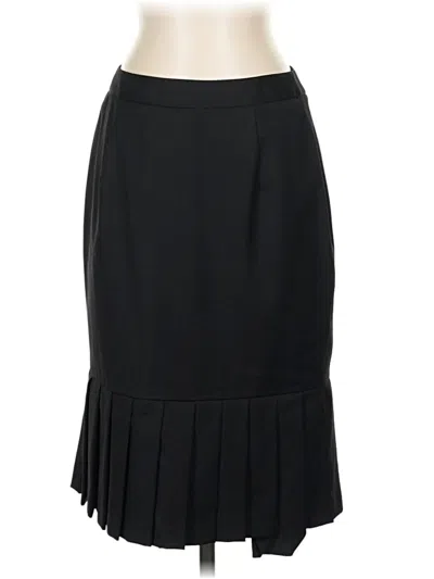 Pre-owned Brooks Brothers Wool Skirt In Black