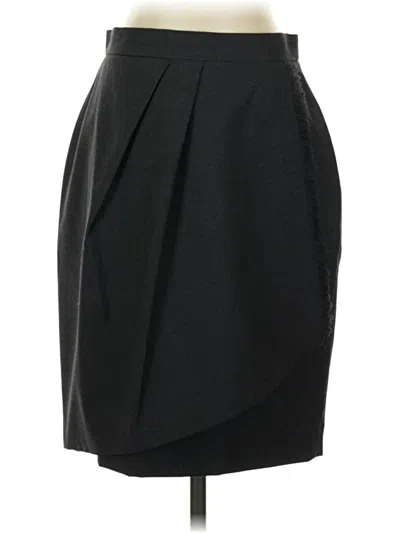 Pre-owned Brooks Brothers Wool Skirt In Black