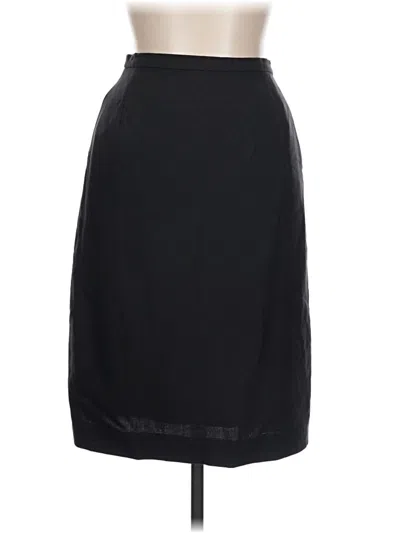 Pre-owned Brooks Brothers Wool Skirt In Black