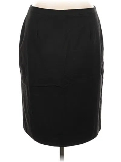 Pre-owned Brooks Brothers Wool Skirt In Black