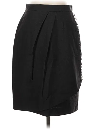 Pre-owned Brooks Brothers Wool Skirt In Black