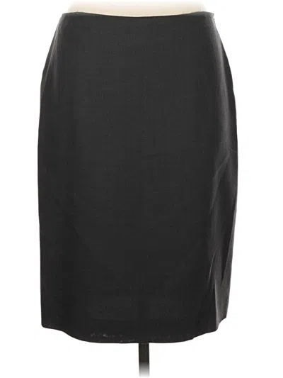 Pre-owned Brooks Brothers Wool Skirt In Black