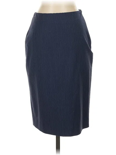 Pre-owned Brooks Brothers Wool Skirt In Blue