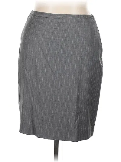 Pre-owned Brooks Brothers Wool Skirt In Gray