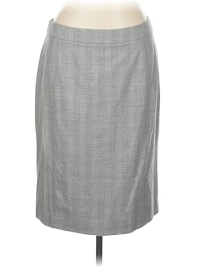 Pre-owned Brooks Brothers Wool Skirt In Gray