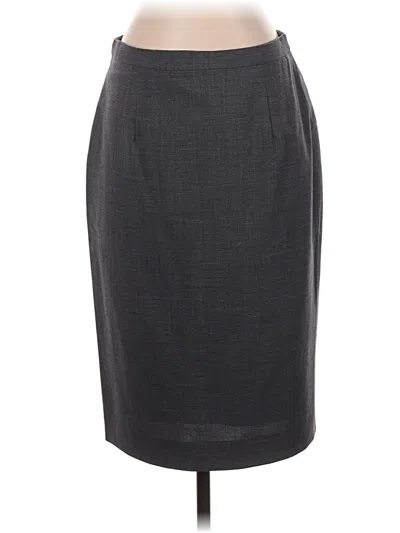 Pre-owned Brooks Brothers Wool Skirt In Gray