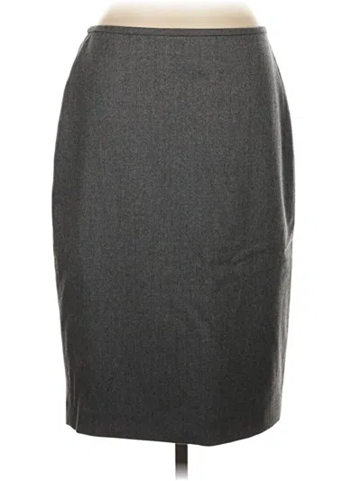 Pre-owned Brooks Brothers Wool Skirt In Gray