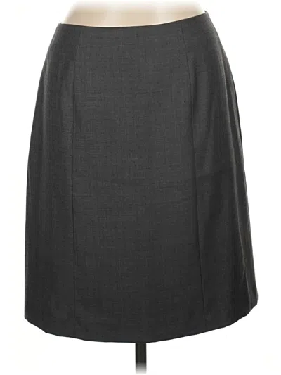 Pre-owned Brooks Brothers Wool Skirt In Gray