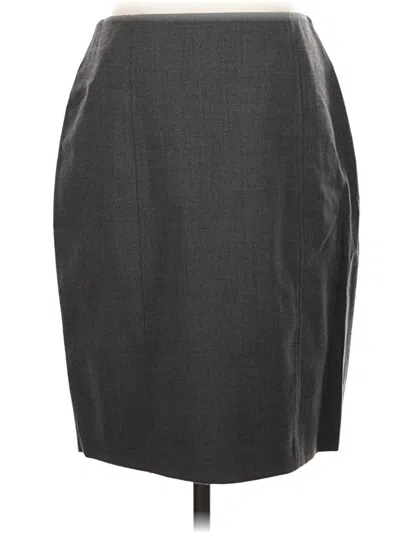 Pre-owned Brooks Brothers Wool Skirt In Gray