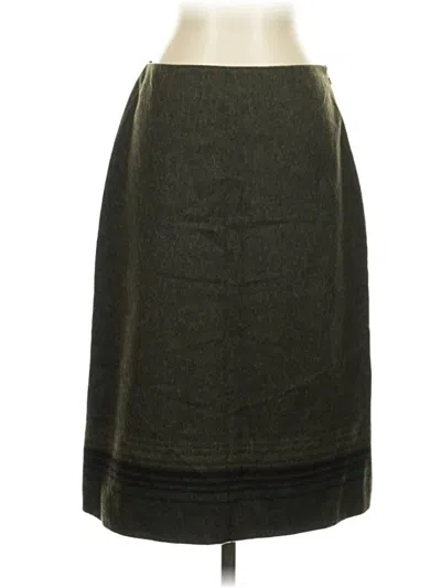 Pre-owned Brooks Brothers Wool Skirt In Green