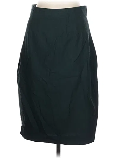 Pre-owned Brooks Brothers Wool Skirt In Teal