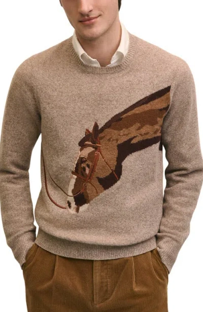 Brooks Brothers Wool Sweater In Brown
