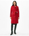 Brooks Brothers Wrap Coat In Water-repellent Brushed-twill Wool In Red
