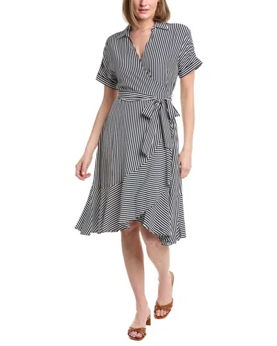 Brooks Brothers Wrap Shirtdress In Black