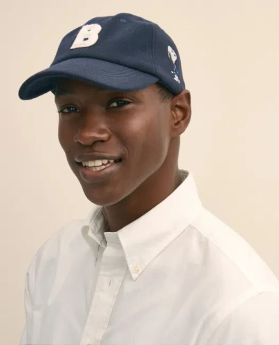 Brooks Brothers X Peanuts Cotton Graphic Snoopy French Terry Baseball Cap In Blue