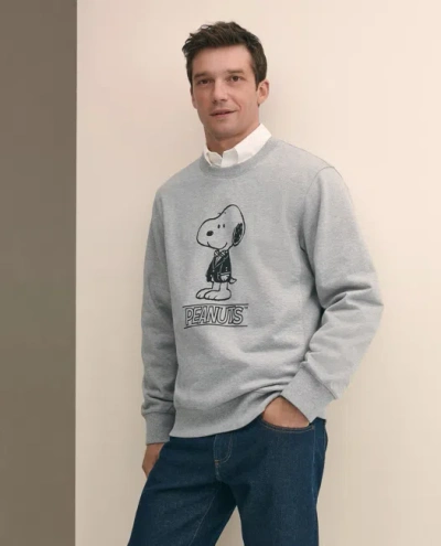 Brooks Brothers X Peanuts Cotton Graphic Snoopy French Terry Sweatshirt In Gray
