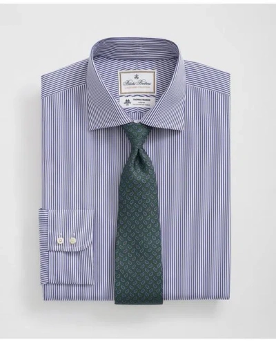 Brooks Brothers X Thomas Mason Cotton English Collar, Striped Dress Shirt In Purple