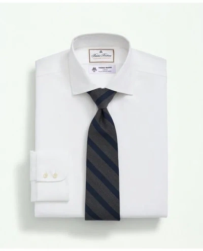 Brooks Brothers X Thomas Mason Cotton Poplin English Collar Dress Shirt In White