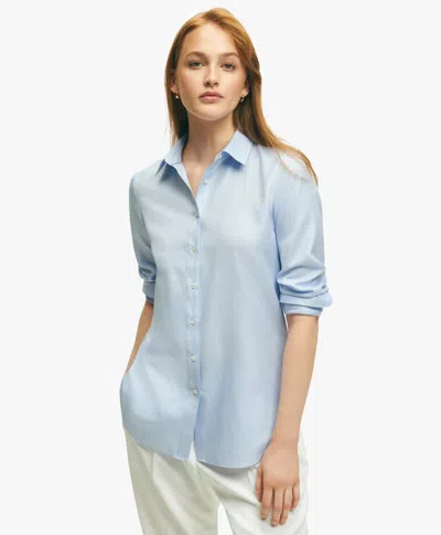 Brooks Brothers X Thomas Mason Light Blue Cotton Luxury Shirt