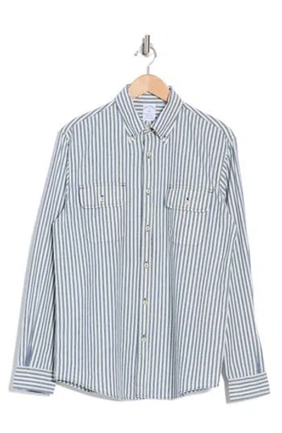 Brooks Brothers Yarn Dye Stripe Long Sleeve Button-down Shirt In Ticking Stripe