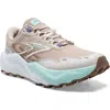 Brooks Caldera 7 Trail Running Shoe In Chateau Grey/white Sand