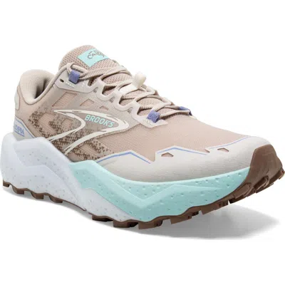 Brooks Caldera 7 Trail Running Shoe In Chateau Grey/white Sand