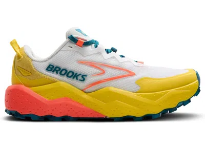 Pre-owned Brooks Caldera 8 (women's) Sneakers In Bit Of Blue/quince/flame