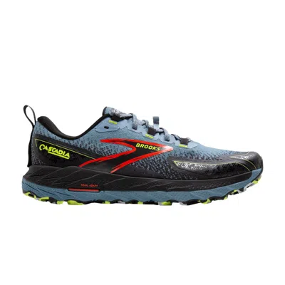 Pre-owned Brooks Cascadia 18 'citadel Ebony Lime' | Blue | Men's Size 8.5