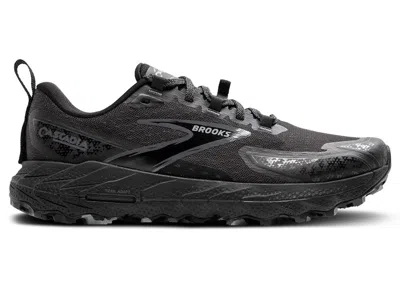 Pre-owned Brooks Cascadia 18 (women's) Sneakers In Ened Pearl In Black/blackened Pearl/grey