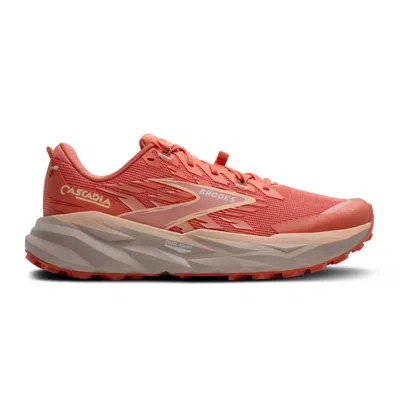 Brooks Cascadia 19 Orange Beige Ss26 Women's Shoes