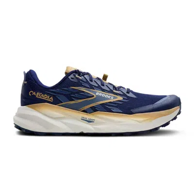 Brooks Cascadia 19 Shoes Blue Gold Ss26 In Multi