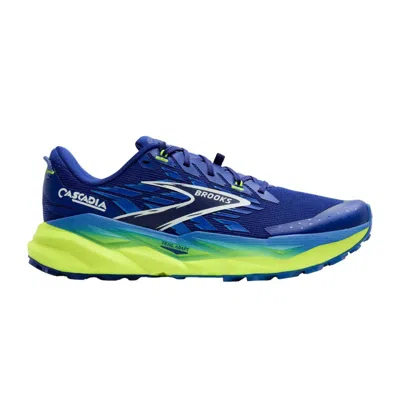 Brooks Cascadia 19 Shoes Blue Yellow Aw25