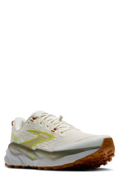 Brooks Cascadia 19 Trail Running Shoe In White