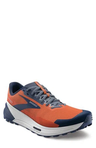 Brooks Catamount 2 Trail Running Shoe In Firecracker/navy/blue