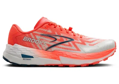 Pre-owned Brooks Catamount 4 (women's) Sneakers In Bit Of Blue/flame/legion Blue