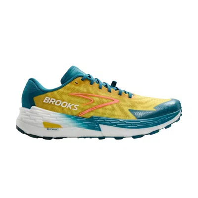 Brooks Catamount 4 Yellow Blue Ss25 Shoes In Multi