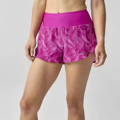 Brooks Chaser 2.0 3" Running Shorts In Magenta Aqueous In Purple