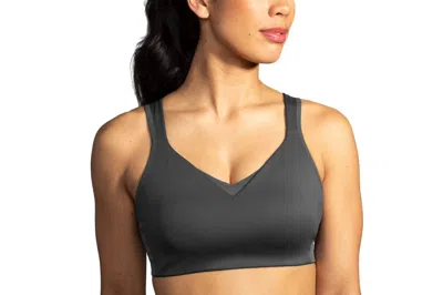 Brooks Convertible Sports Bra In Gray