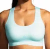 Brooks Dare Crossback 2.0 Sports Bra In Ice Blue In Blue
